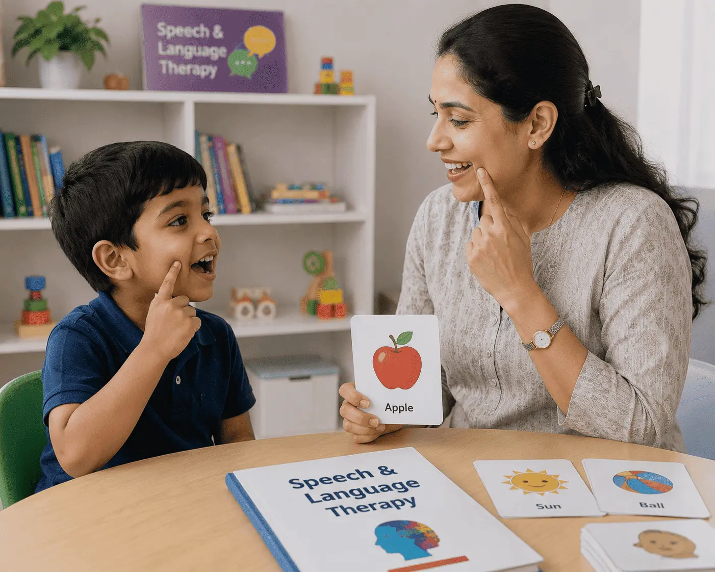 Speech therapy session